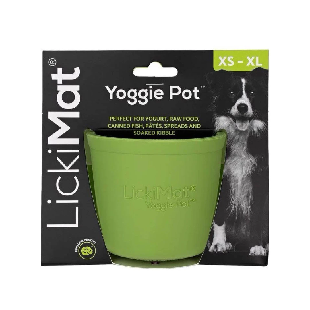 LickiMat Yoggie Pot Grøn 10 cm - aktiveringsskål til hunde